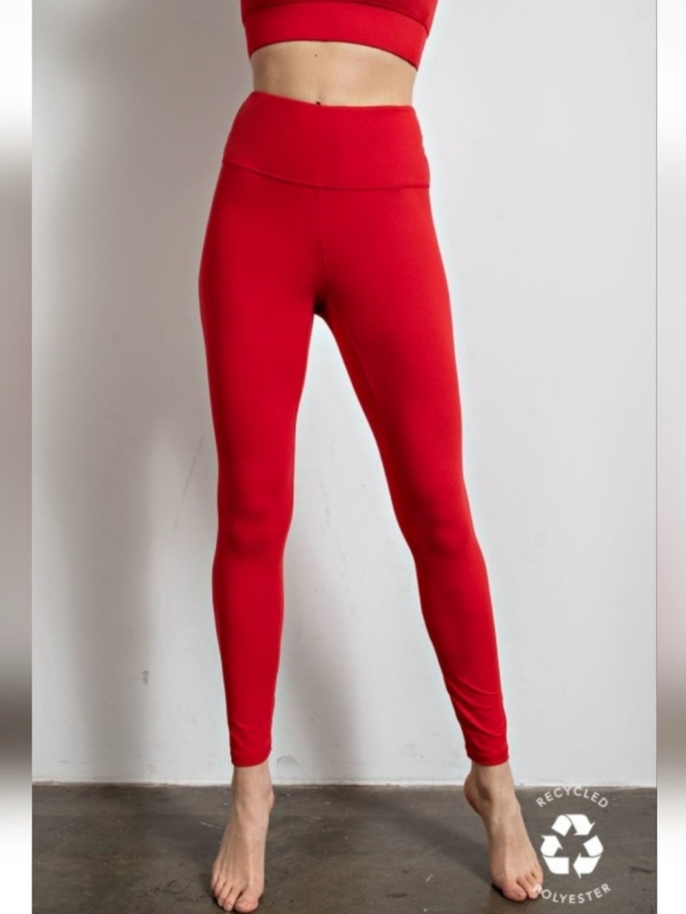 🍒Mono B Cherry Red High-Waist Leggings